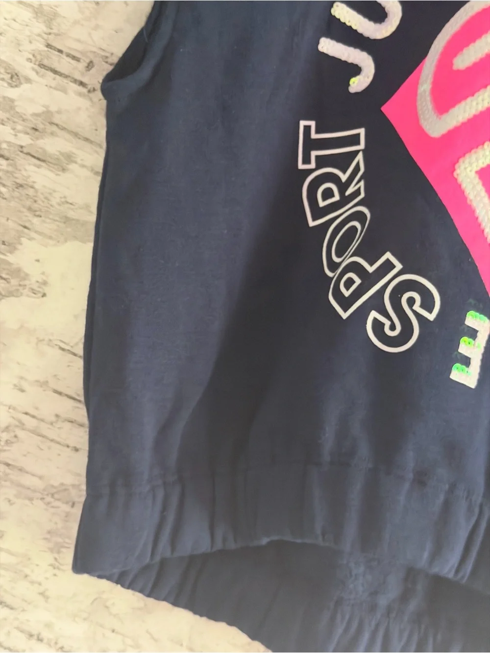 Justice Navy Blue Girls' Hoodie Sweatshirt 12/14